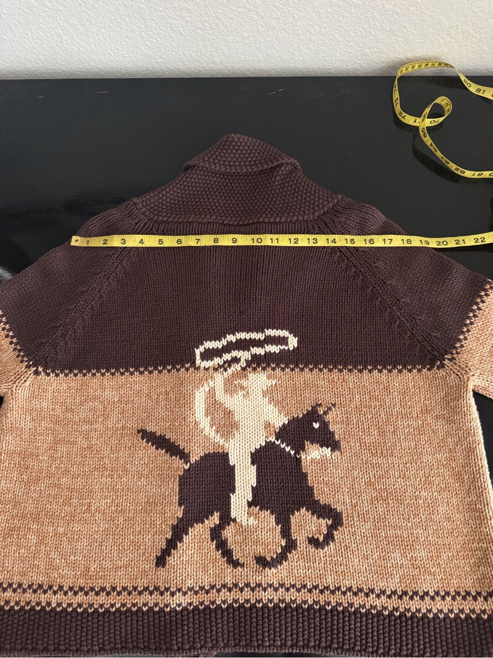 RARE 2020 THE GREAT Cowgirl Cardigan Sweater Russet Brown Size 1 Coveted HTF - Picture 15 of 15